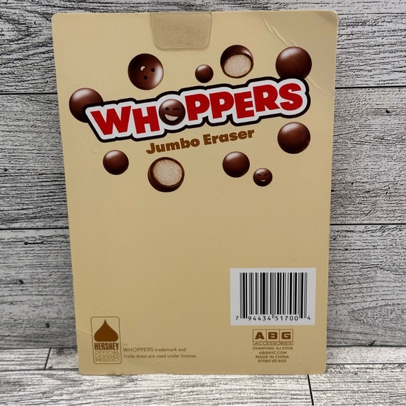 WHOPPERS Hershey's Malted Milk candy Jumbo Eraser Retro School Supplies Novelty - Picture 4 of 4